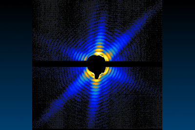 First single-shot diffraction image of a
			  virus, the first steps of a new technology.